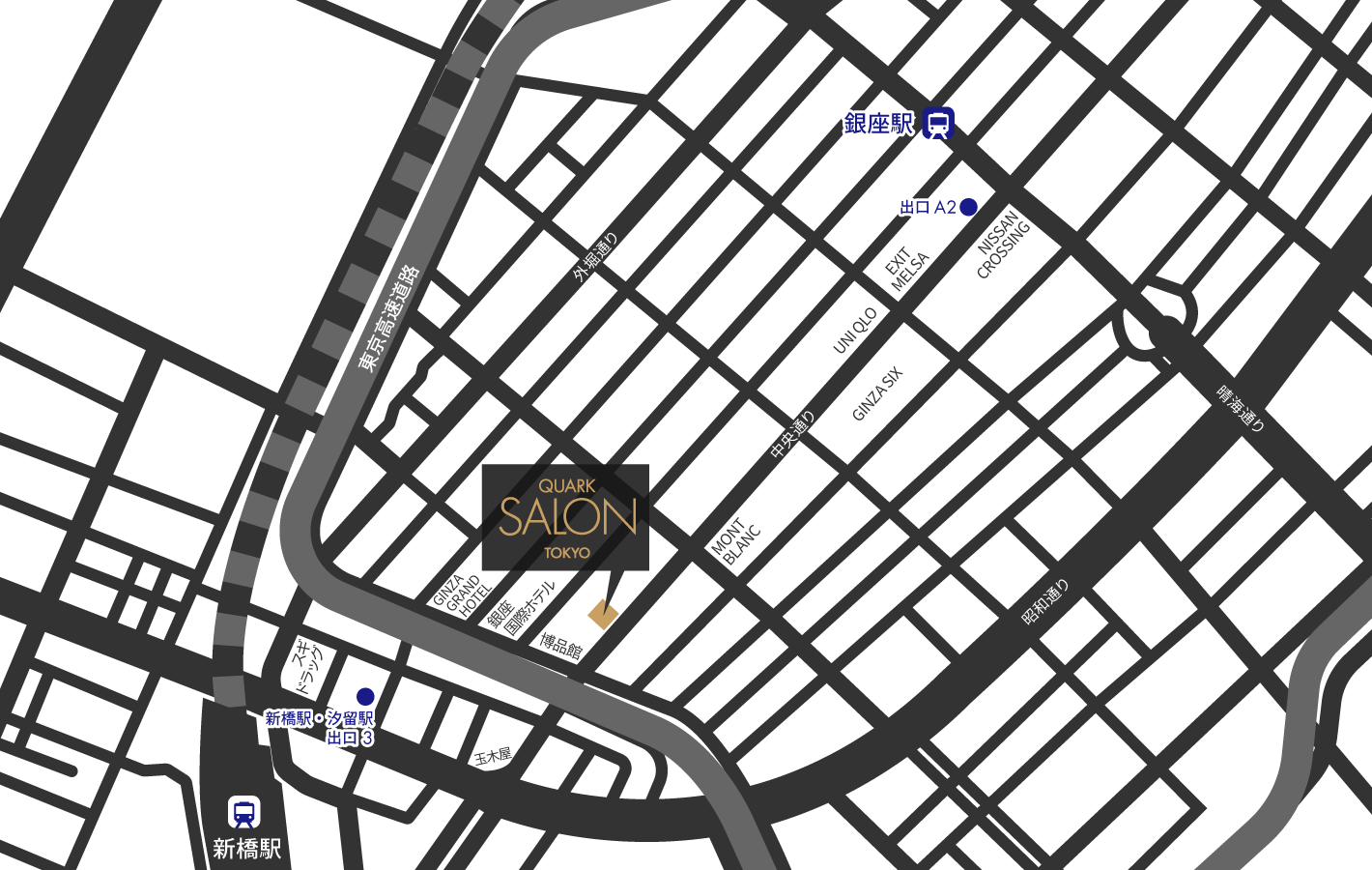 QUARK SALON Tokyo map